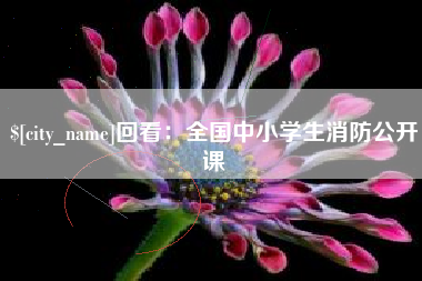 沈丘回看：全国中小学生消防公开课