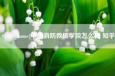 沈丘中国消防救援学院怎么样 知乎