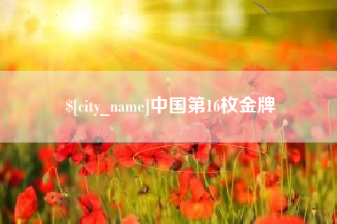 沈丘中国第16枚金牌