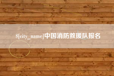 沈丘中国消防救援队报名