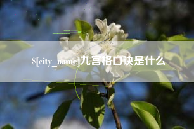 沈丘九宫格口诀是什么