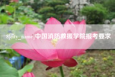 沈丘中国消防救援学院报考要求