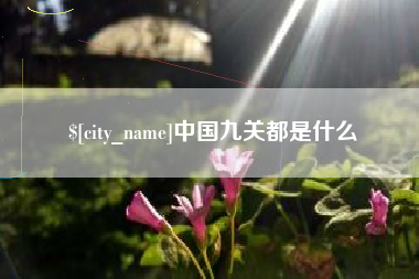 沈丘中国九关都是什么