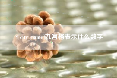 沈丘九宫格表示什么数字