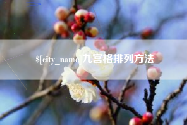 沈丘九宫格排列方法