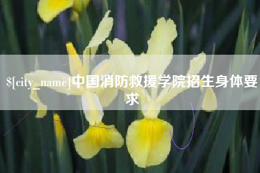 沈丘中国消防救援学院招生身体要求