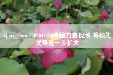 沈丘20204x100米接力赛视频-将领先优势进一步扩大