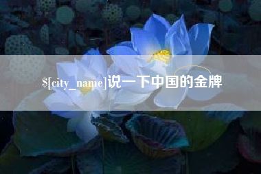 沈丘说一下中国的金牌