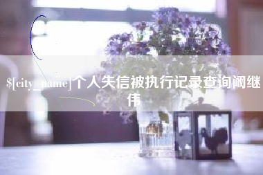 沈丘个人失信被执行记录查询阚继伟