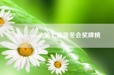 沈丘第七届亚冬会奖牌榜