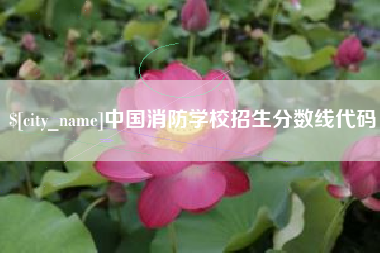 沈丘中国消防学校招生分数线代码