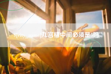 沈丘九宫格中间必须是5吗