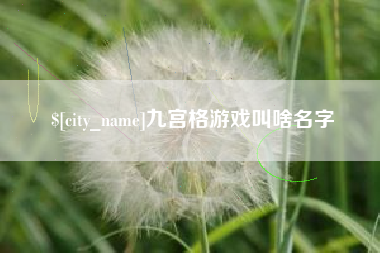 沈丘九宫格游戏叫啥名字