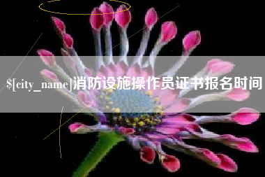 沈丘消防设施操作员证书报名时间