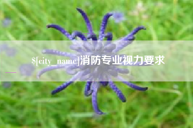 沈丘消防专业视力要求