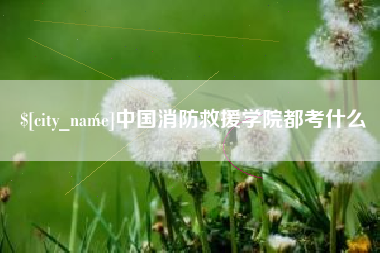沈丘中国消防救援学院都考什么