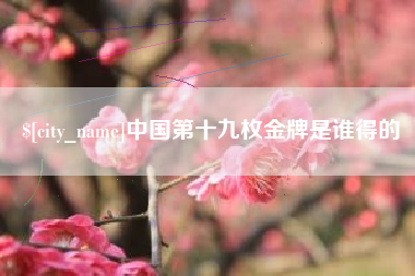 沈丘中国第十九枚金牌是谁得的