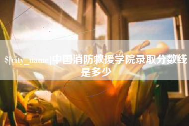 沈丘中国消防救援学院录取分数线是多少