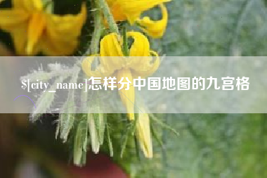 沈丘怎样分中国地图的九宫格