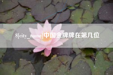 沈丘中国金牌牌在第几位