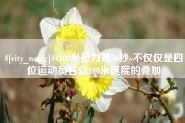 沈丘4x100米接力赛56秒-不仅仅是四位运动员各自100米速度的叠加