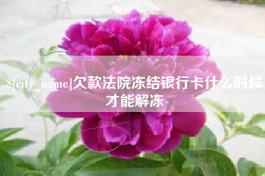 沈丘欠款法院冻结银行卡什么时候才能解冻