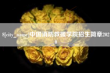 沈丘中国消防救援学院招生简章2020
