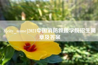 沈丘2021中国消防救援学院招生简章及答案