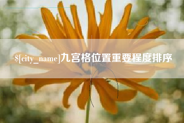 沈丘九宫格位置重要程度排序
