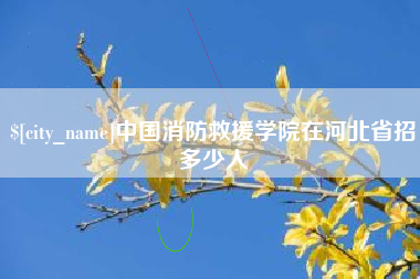 沈丘中国消防救援学院在河北省招多少人