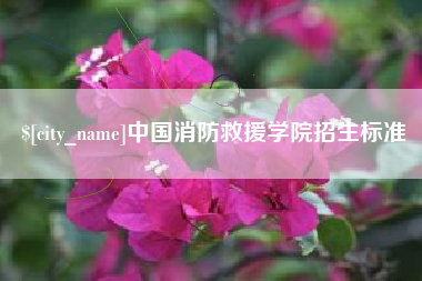沈丘中国消防救援学院招生标准