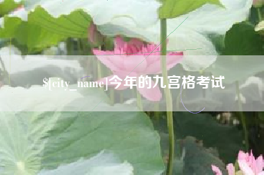 沈丘今年的九宫格考试