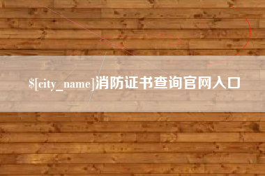 沈丘消防证书查询官网入口