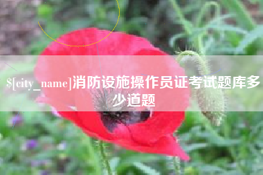沈丘消防设施操作员证考试题库多少道题