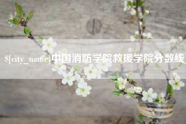 沈丘中国消防学院救援学院分数线