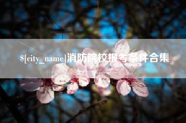 沈丘消防院校报考条件合集