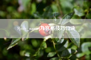 沈丘九宫格技巧口诀