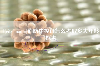 沈丘消防中控证怎么考取多大年龄能考